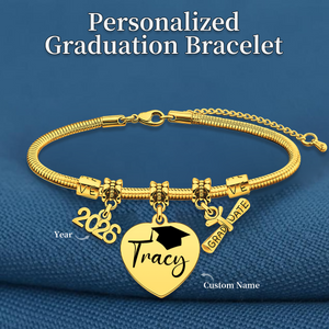 Personalized Custom Class of 2026 Graduation Bracelet