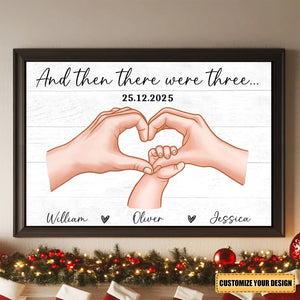 A Tribute to Love, Celebrating a Special Moment - Personalized First-Time Parents Canvas