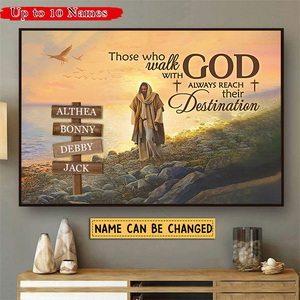 Personalized Jesus Those Who Walk With God Poster Gift