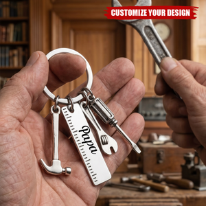 Personalised Dad Handyman Tool Keychain – Father’s Day Gift