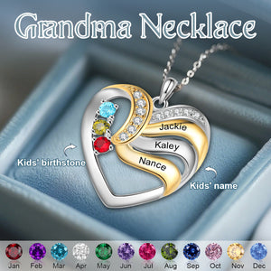 Personalized Multiple Birthstones S925 Necklace-Gift For Grandma/Mom