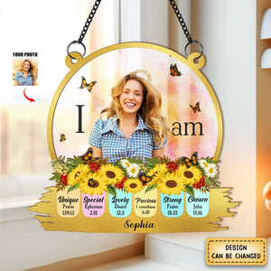 KISSFAITH-I Am Unique Special, Lovely... - Personalized Window Hanging Suncatcher Ornament