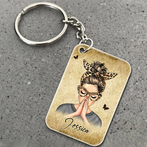 God Woman Warrior I Am The Daughter Of The King Personalized Keychain