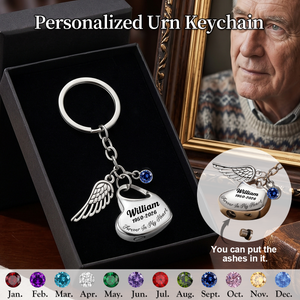 Forever In My Heart,Personalized Urn Ashes Memorial Keychain