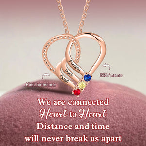 Personalized Multiple Birthstones Necklace-Grandma Mom Family Necklace