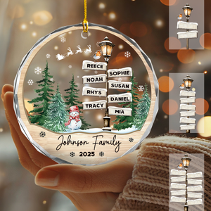 Personalized Family Names Christmas Ornament
