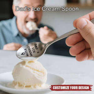 Persoanlized Dad's Ice Cream Spoon, Father's Day Gifts for Dad