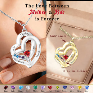 Personalized Necklace for Grandma/Mom with simulated birthstones