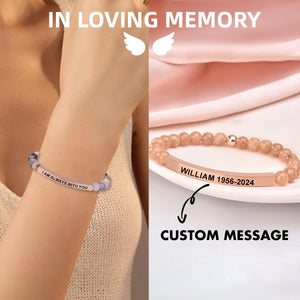 Personalized Custom Memorial Text Bracelet - Gift For Christmas