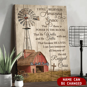 Personalized Windmills Amazing Grace Canvas Wall Art