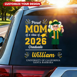 Go Where Your Dreams Take You - Personalized Graduation Decal Sticker