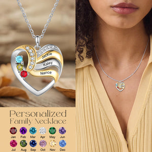 Personalized Multiple Birthstones S925 Necklace-Gift For Grandma/Mom