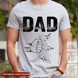Dad The Man The Myth The Legend - Personalized T-Shirt Father's Day