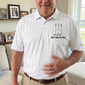 Father's Day Gifts, Best Dad By Par, Best Grandpa By Par-Personalized Polo Shirt