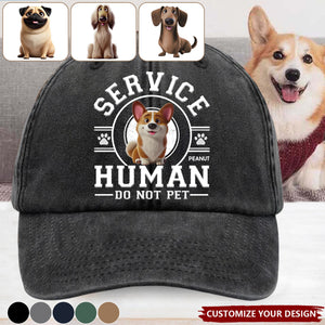 Service Human, Do Not Pet - Dog Personalized Custom Classic Cap