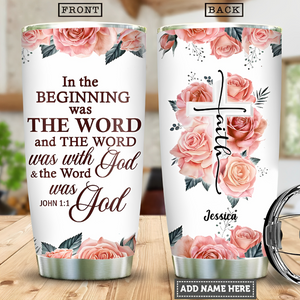 In The Beginning Was The Word-Christian Bible Verse Personalized Tumbler
