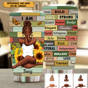 Personalized Tumbler – I Am Sensual, Bold, Radiant, Fierce, Strong