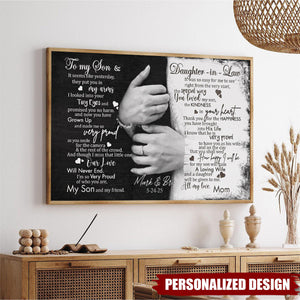 Personalized Wedding Canvas Art – Gift for Son & Daughter-in-Law