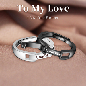 Personalized Engraved Hidden Message Ring, Gift for Him or Her