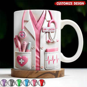 Medical Appreciation Design With Stethoscope, Personalized Custom Mug