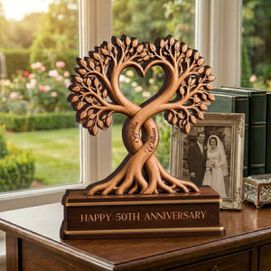 Personalized Couple Wedding Anniversary Wooden Block