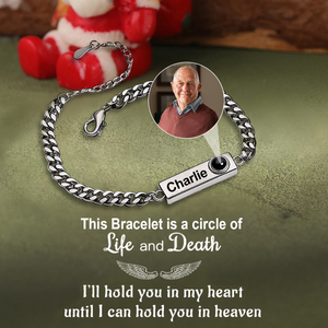 I'm Always With You, Personalized Custom Photo Projection Bracelet
