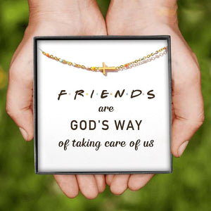 KISSFAITH-Friends Are God's Way of Taking Care Of Us Cross Bracelet