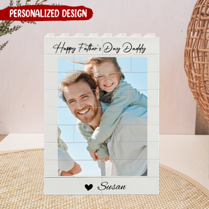 I Love You, Dad-Personalized Photo Building Blocks, Father's Day Gift