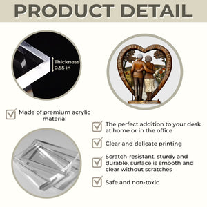 God Blessed The Broken Road - Personalized Couple Custom Shaped Plaque