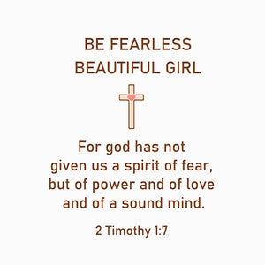 KISSFAITH-For God Has Not Given Us A Spirit Of Fear Enamel Cross Heart Ring