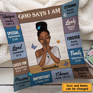 God Says I Am Bible Verses Pillowcase