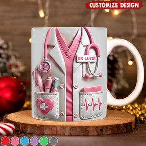 Medical Appreciation Design With Stethoscope, Personalized Custom Mug