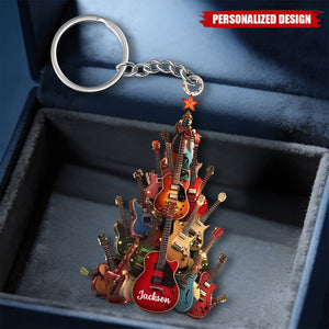 Personalized Custom Name Guitar Acrylic Keychain
