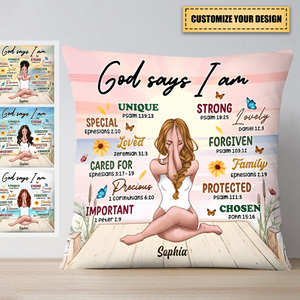Gift For Daughter God Says I Am Pillowcase