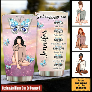 Personalized Christian Tumbler- Cross Jewelry for Ladies Christian Gift