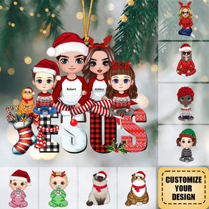 We Are Love Jesus In My Family -Personalized Christmas Ornament