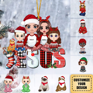 We Are Love Jesus In My Family -Personalized Christmas Ornament