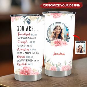 Personalized Christian Bible Verse You Are Religious Inspirational Custom Tumbler Gifts
