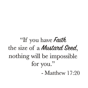 KISSFAITH- Faith Like a Mustard Seed Keychain, Matthew 17:20