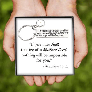 KISSFAITH- Faith Like a Mustard Seed Keychain, Matthew 17:20