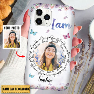 I Am Strong Beautiful Chosen Flowers - Personalized Phone Case