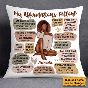KISSFAITH-Christian Affirmation Personalized Pillow Case