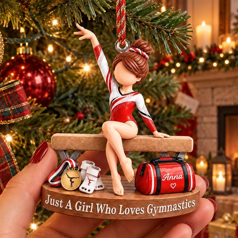 Just A Girl Who Loves Gymnastics - Personalized Gymnastics Ornament
