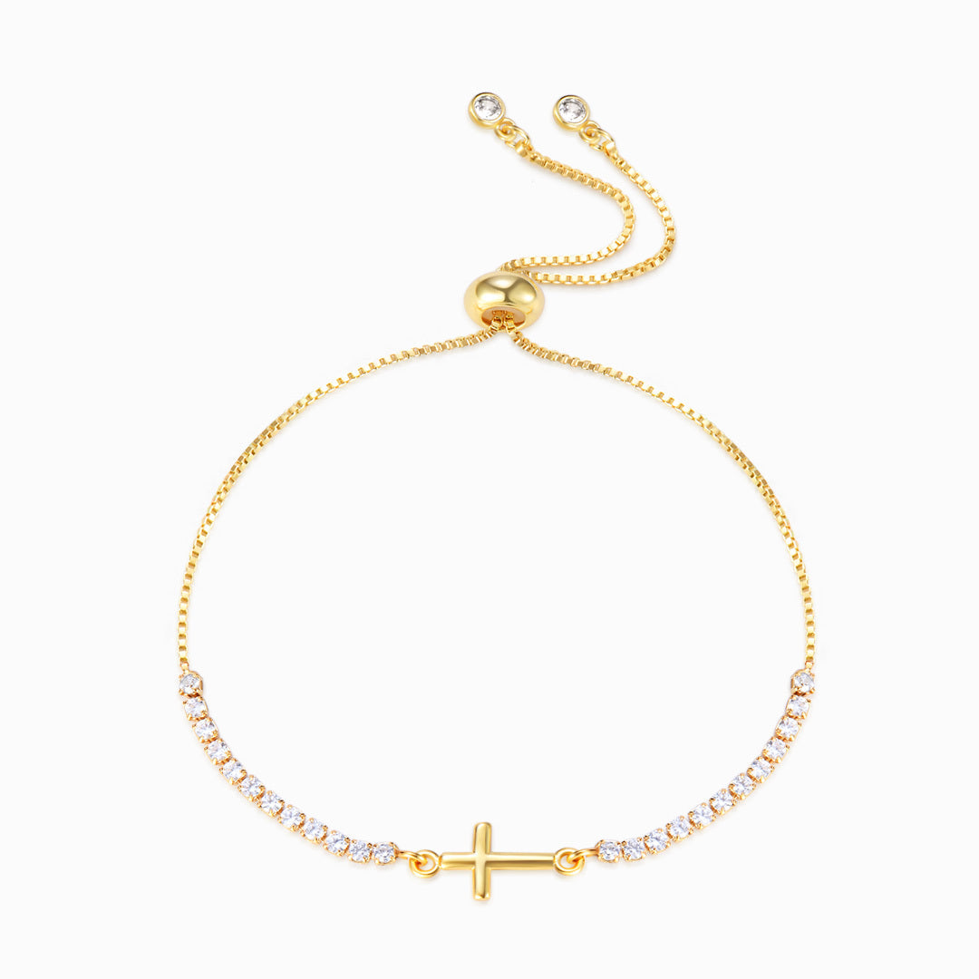 KISSFAITH-To My Daughter, Pray Through It Cross Tennis Bracelet