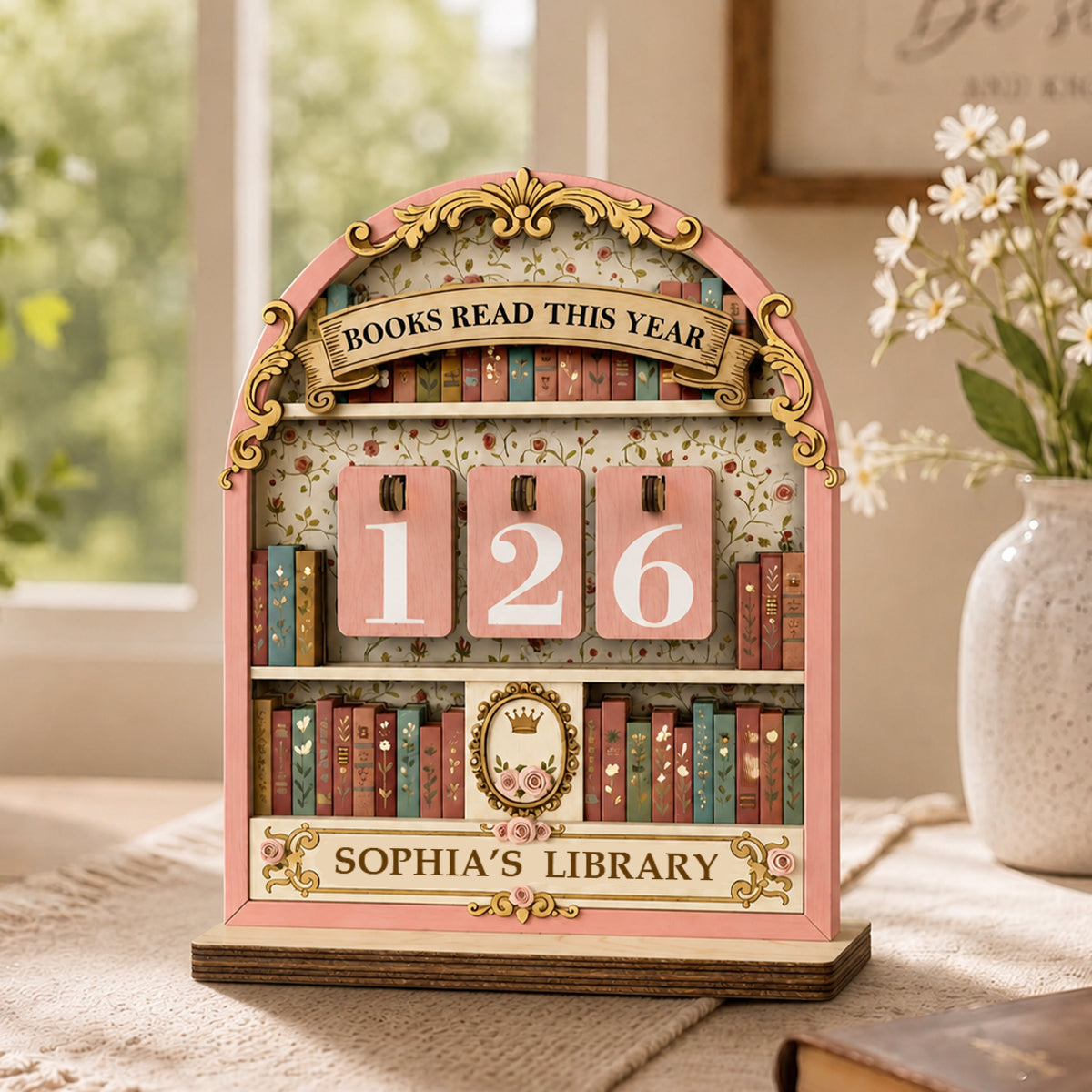 Personalized Books Read Tracker – Custom Name Book Lover Gift