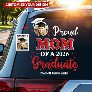 Proud Mom Custom Photo Graduation Personalized Car Window Decal Sticker