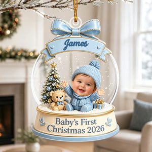 Personalized Baby First Christmas Ornament With Photo