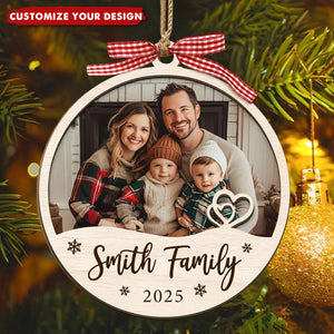 Personalized Photo Ornament, Custom Family Picture Ornament