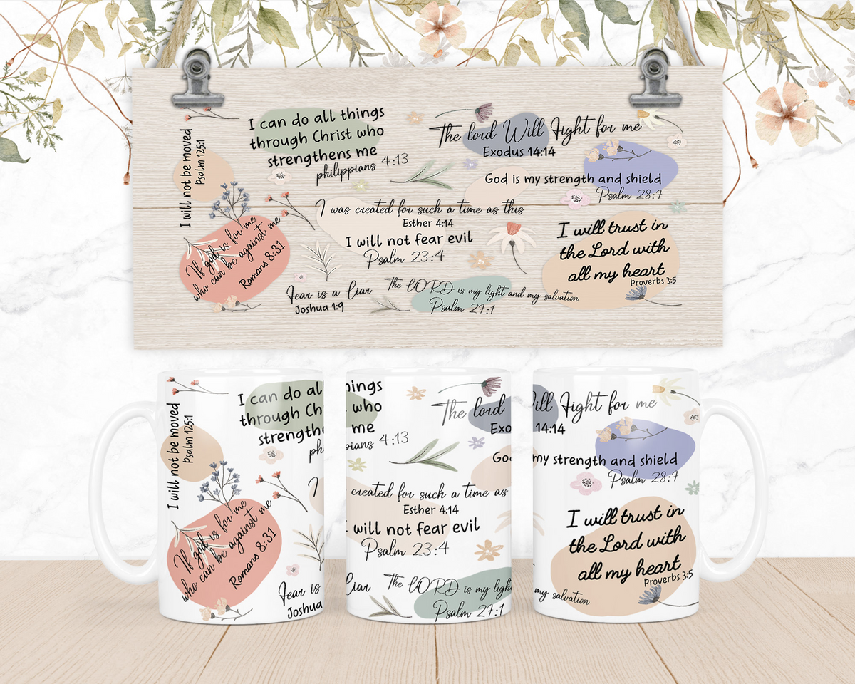 KISSFAITH-Christian Sublimation，Bible Quotes&Bible Verse Mug
