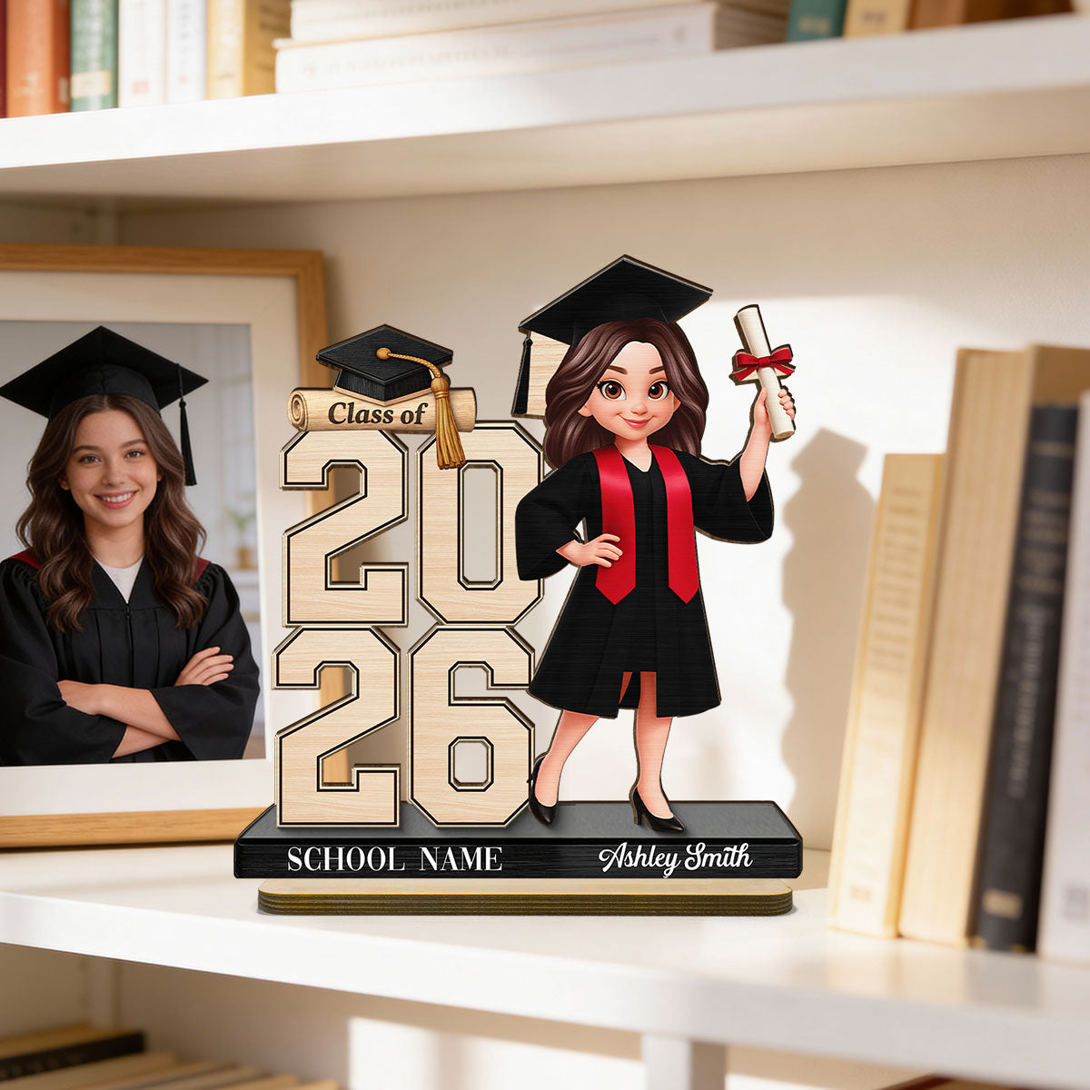 Class Of 2026-Personalized Wooden Plaque-Graduation Gift For Graduate